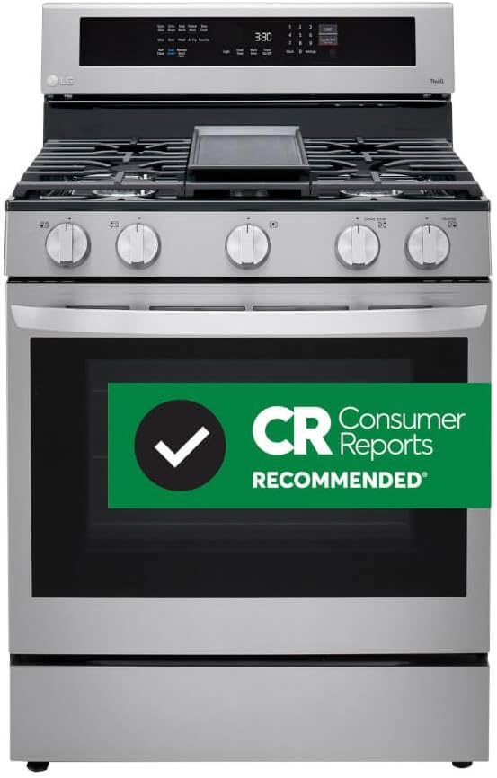 LRGL5825F 5.8 Cu. Ft. Stainless Steel Gas Range with Air Fry