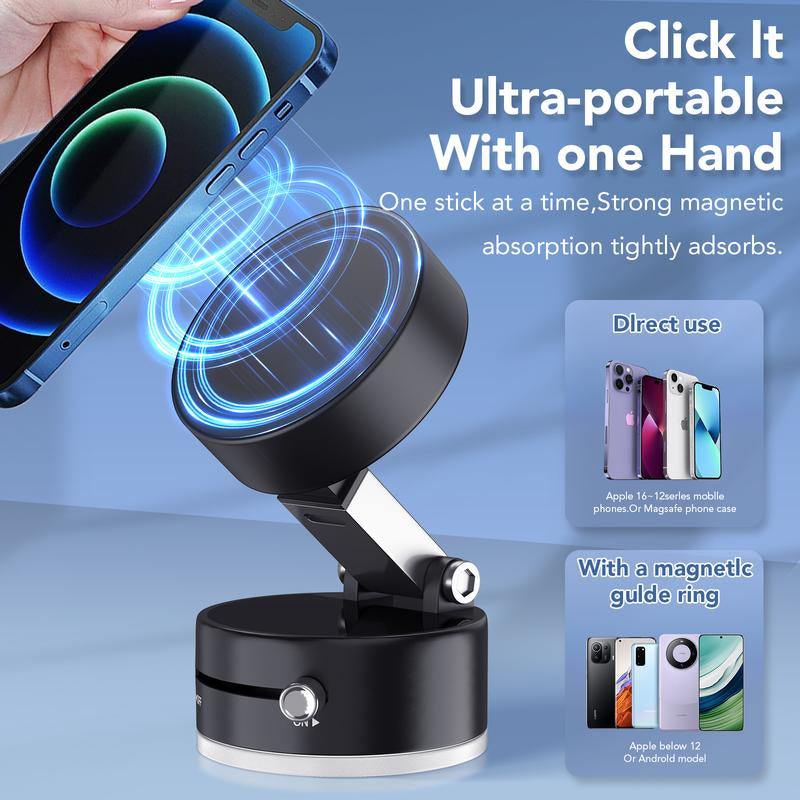 Magnetic Phone Holder with 360°Rotation,Foldable Design,Strong Magnet,Suitable for Smooth Surfaces Such as Rooms,Cars,Glass,Kitchen,Gyms,Etc